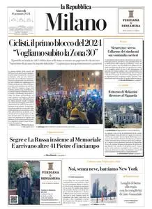 la Repubblica Milano - 11 Gennaio 2024