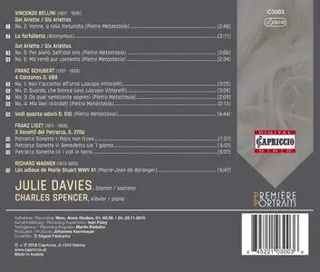 Julie Davies & Charles Spencer - Bellini, Liszt, Schubert & Wagner: Works for Voice & Piano (2017)