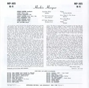 Herbie Harper - Herbie Harper (1955) {2014 Japanese Bethlehem Album Collection 1000 CDSOL-6124}