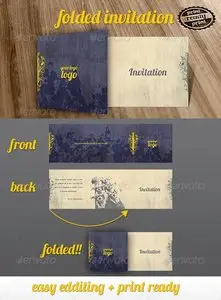 GraphicRiver Music Folded Invitation