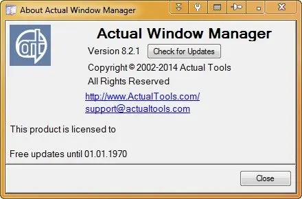 Actual Window Manager 8.2.1