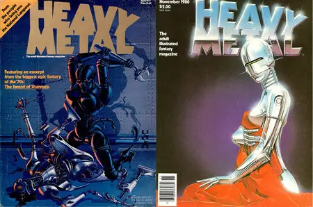 Heavy Metal #1 (Vol.1 No.1 Apr) 1977- #11 (Vol.04 No.8 Nov) 1980