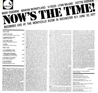 Mary Osborne & Marian McPartland - Now's The Time (1977)