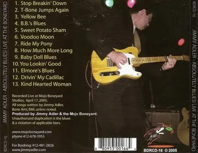 Jimmy Adler - Absolutely Blues! Live At The Boneyard (2005)