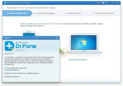 Wondershare Dr.Fone for Android 2.1.0.21