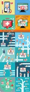 Templates flat design concept medical icon vector 6