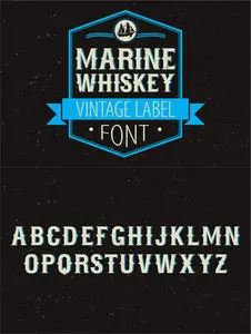 Marine Whiskey Label Font