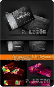 Cut-away dark background vector 