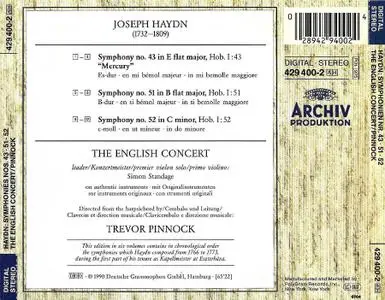 Trevor Pinnock, The English Concert - Joseph Haydn: The "Sturm & Drang" Symphonies, Vol. 4 "Mercury" (1990)