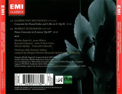 Martha Argerich, Renaud Capucon, Mischa Maisky - Beethoven: Triple Concerto, Op. 56; Schumann: Piano Concerto, Op. 54 (2004)