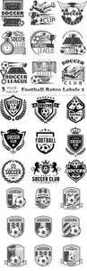 Vectors - Football Retro Labels 2