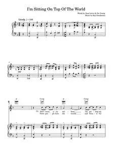 I'm Sitting On Top Of The World - Al Jolson, Benny Goodman (Piano-Vocal-Guitar (Piano Accompaniment))