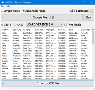 VovSoft CSV to VCF Converter 3.0.0 Multilingual