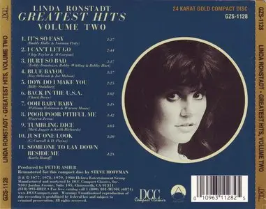  Linda Ronstadt - Greatest Hits Vol. 2 (1980) [1998, DCC  24 KT  Gold Disc,  GZS-1128] Re-uploaded