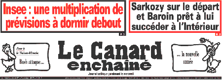 Canard Enchaîné du 3 janvier 2007