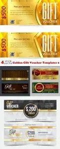 Vectors - Golden Gift Voucher Templates 2