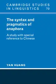The Syntax and Pragmatics of Anaphora: A Study with Special Reference to Chinese (repost)