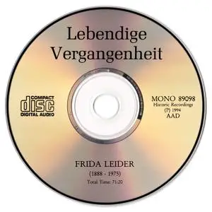 Frida Leider II - Lebendige Vergangenheit (1994) {Preiser Records 89098 rec 1927-1942}