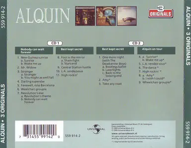 Alquin - 3 Originals: Nobody Can Wait Forever / Best Kept Secret / Alquin On Tour (1999)
