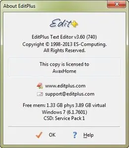 ES-Computing EditPlus 3.60.740