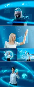 Stock Photo - Touching the Future