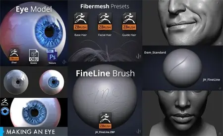 Awesome Brushes Pack for Zbrush [Vol.2] + 3D Models