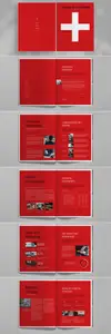 Red Swiss Style Business Studio Brochure Layout 1752507939