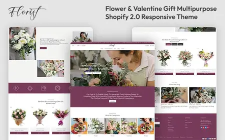 Florist - Flower & Valentine Gift Multipurpose Shopify 2.0 Responsive Theme Shopify Theme