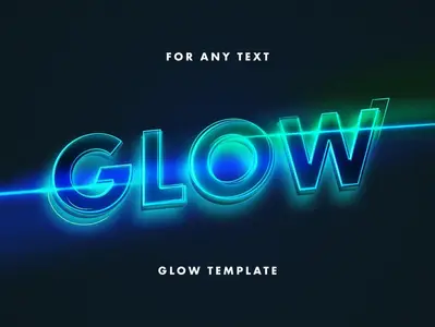 AS - Glowing Outline Text Effect Mockup 399841214