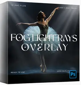Fog Light Rays Overlay FX for Photoshop