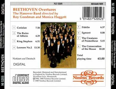 Roy Goodman, Monica Huggett, The Hanover Band - Ludwig van Beethoven: Overtures (1989)