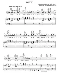 Dude - Aerosmith (Piano-Vocal-Guitar)