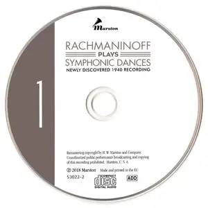 Sergei Rachmaninoff - Rachmaninoff Plays Symphonic Dances: Newly Discovered 1940 Recording (2018) {3CD Set Marston 53022-2}