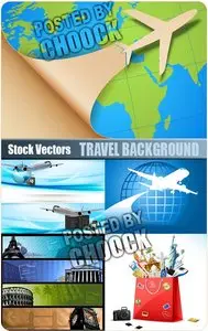 Travel background - Stock Vector