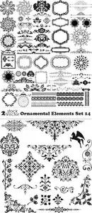 Vectors - Ornamental Elements Set 14