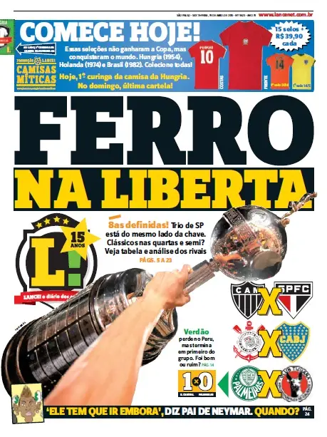 Jornal Lance em PDF, Sexta, 19 de Abril de 2013 - São Paulo