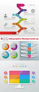 Vectors - Infographics Backgrounds 54