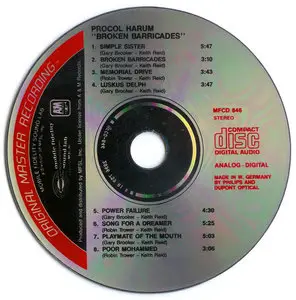 Procol Harum - Broken Barricades (1971) [MFSL, MFCD 846]
