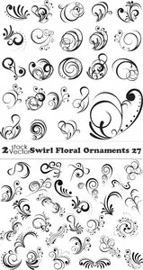Vectors - Swirl Floral Ornaments 27