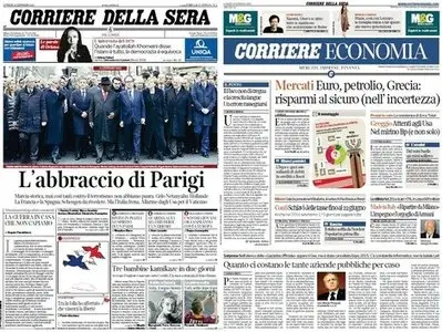 Il Corriere della Sera (12-01-15) + Corriere Economia