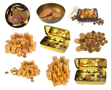 Gold Coins - Clipart for Photoshop
