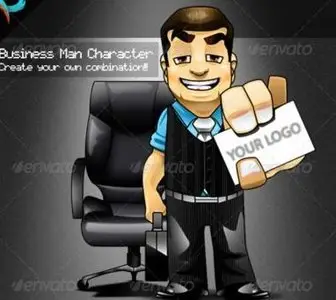 GraphicRiver - Animatable Business Man Cartoon Character Kit