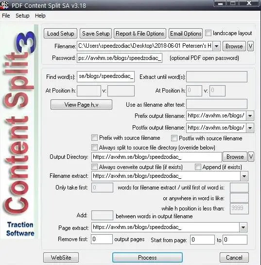 Traction Software PDF Content Split SA 3.18 Portable