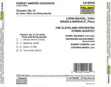 Lorin Maazel, Israela Margalit, The Cleveland Orchestra String Quartet - Ernest Chausson: Concert Op. 21 (1991)
