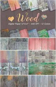 CreativeMarket - Wood Digital Paper