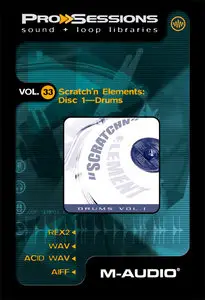 M-Audio Pro Sessions Vol 33 Scratch n Elements Disc 1 Drums ACiD AiFF REX2