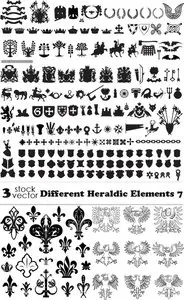 Vectors - Different Heraldic Elements 7