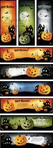 Halloween Banners Vector