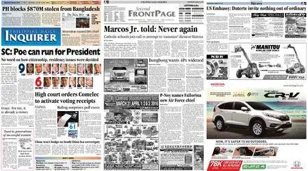 Philippine Daily Inquirer – March 09, 2016