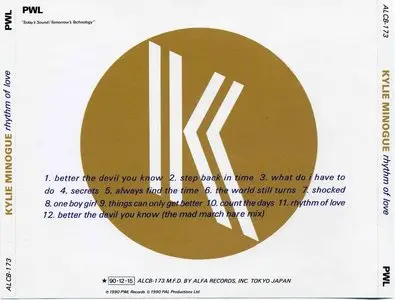 Kylie Minogue - Rhythm Of Love [Japan Edition] (1990)